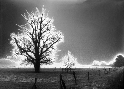 1982 Foto Kunstlandschaft Solarisation 40x55cm
