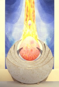1987 Ikebanamond Und Aquarell
